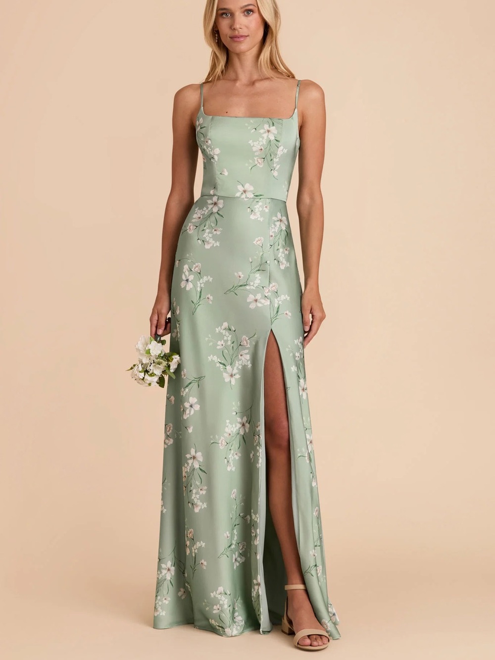 Birdy Grey Mal Matte sage le fleur Green Floral Maxi New NWT
